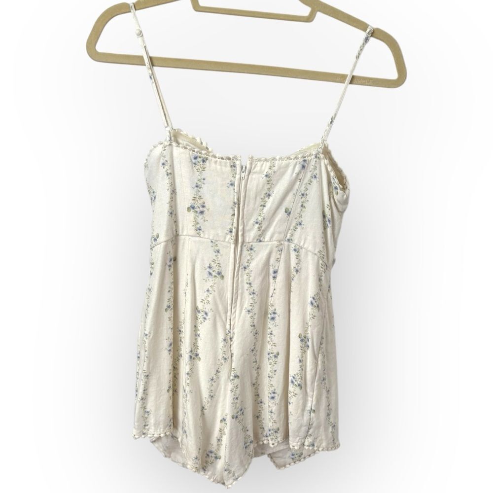 Mi Ami Floral Tie Front Romper – Size Small - Picture 4 of 5